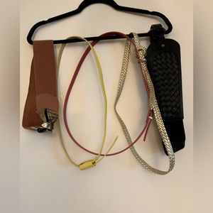 Lot of 5 belts, all size Small/ medium.